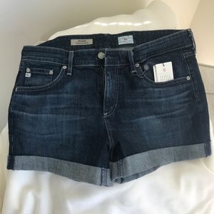 Roll-Up Denim Shorts